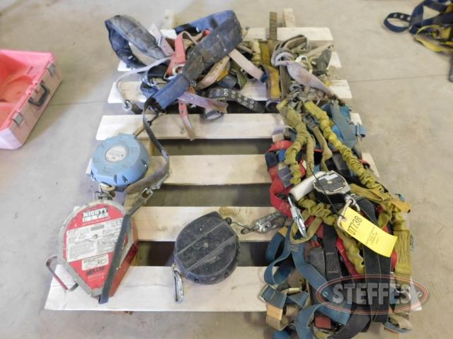 Pallet of (3) retractable fall devices - asst- body harnesses_1.jpg